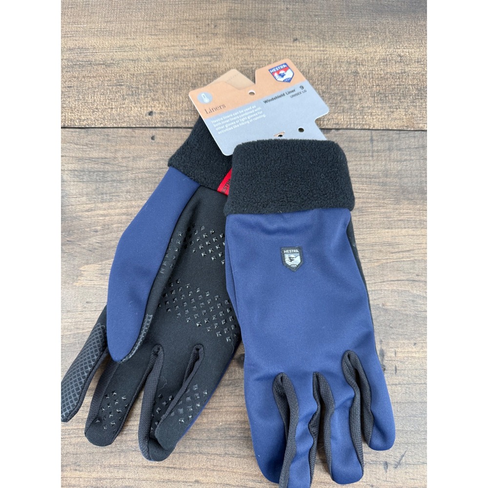 Hestra Windshield Liner Gloves Navy Blue Black Unisex Size 9 Large Gorpcore